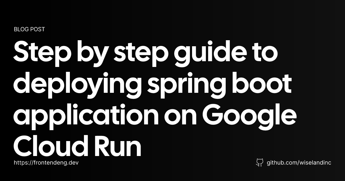 Google cloud 2024 spring boot